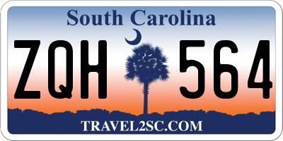 SC license plate ZQH564