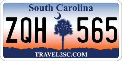 SC license plate ZQH565