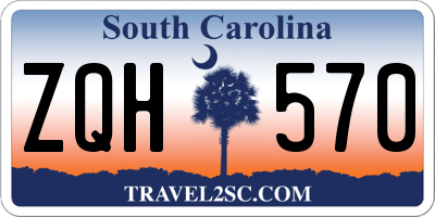 SC license plate ZQH570