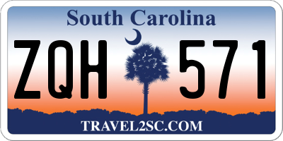 SC license plate ZQH571