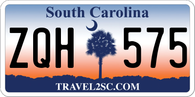 SC license plate ZQH575