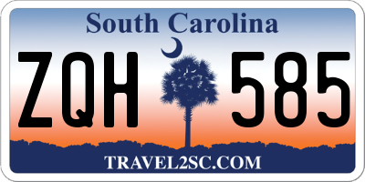 SC license plate ZQH585
