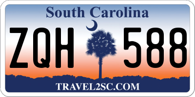 SC license plate ZQH588
