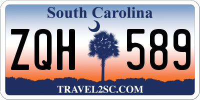 SC license plate ZQH589