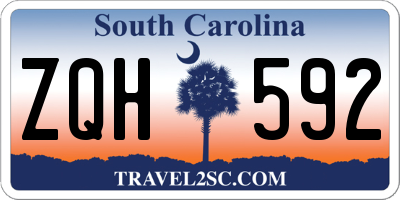 SC license plate ZQH592