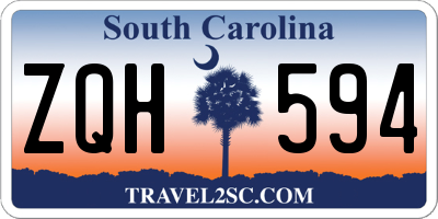SC license plate ZQH594
