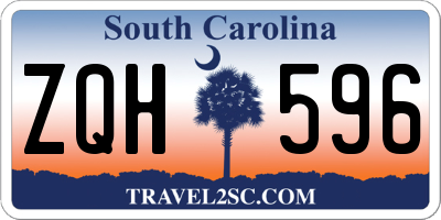 SC license plate ZQH596