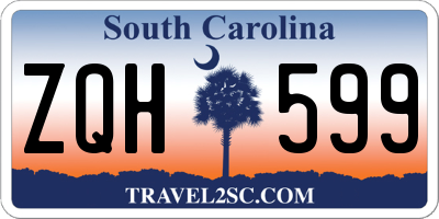 SC license plate ZQH599
