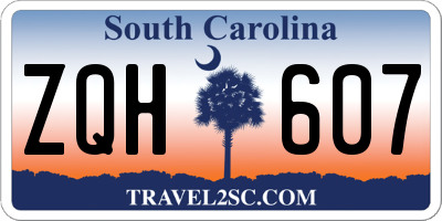 SC license plate ZQH607