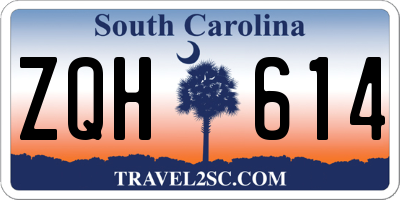SC license plate ZQH614