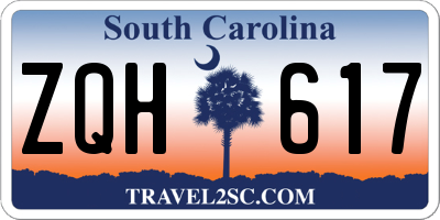 SC license plate ZQH617