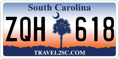 SC license plate ZQH618