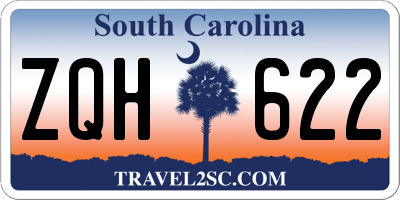 SC license plate ZQH622