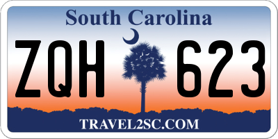 SC license plate ZQH623