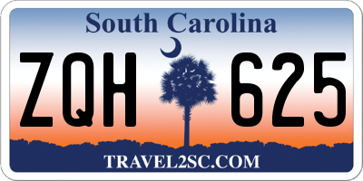 SC license plate ZQH625