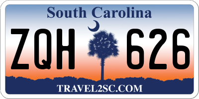 SC license plate ZQH626