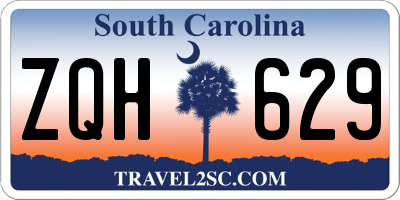 SC license plate ZQH629