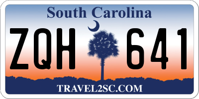 SC license plate ZQH641