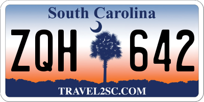 SC license plate ZQH642