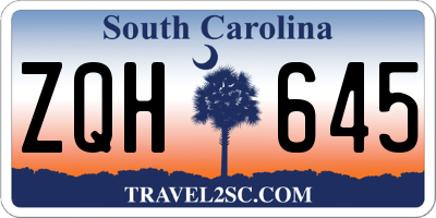 SC license plate ZQH645