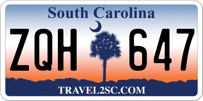 SC license plate ZQH647