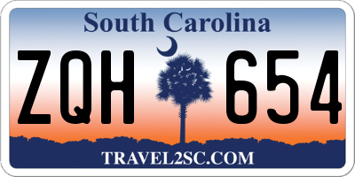SC license plate ZQH654
