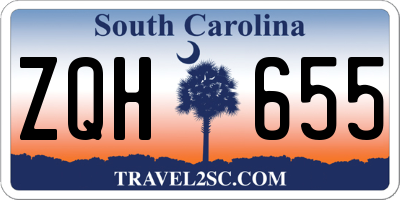 SC license plate ZQH655