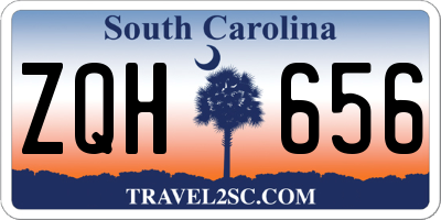 SC license plate ZQH656