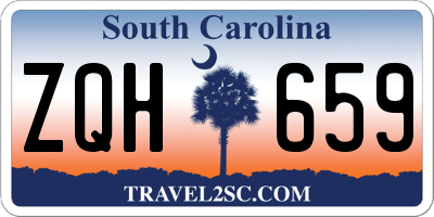 SC license plate ZQH659
