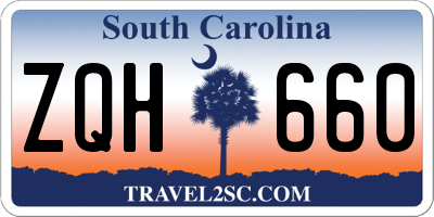SC license plate ZQH660