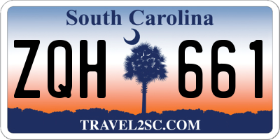 SC license plate ZQH661
