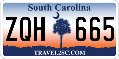 SC license plate ZQH665