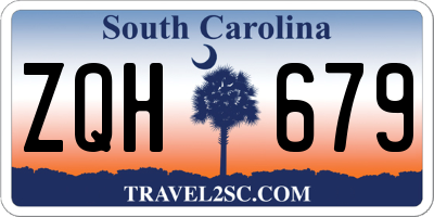 SC license plate ZQH679