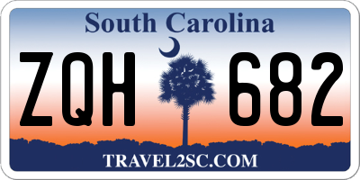 SC license plate ZQH682