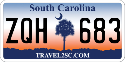 SC license plate ZQH683