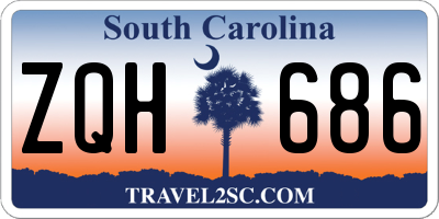 SC license plate ZQH686