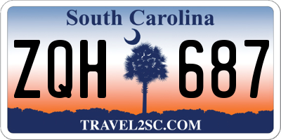SC license plate ZQH687