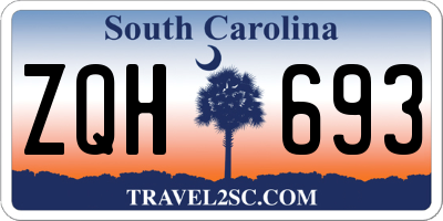 SC license plate ZQH693