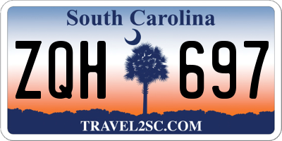 SC license plate ZQH697