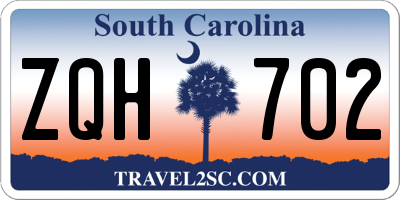 SC license plate ZQH702