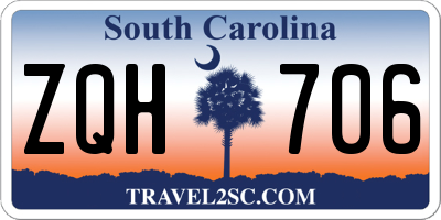 SC license plate ZQH706