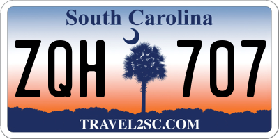 SC license plate ZQH707