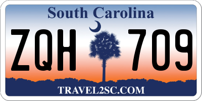 SC license plate ZQH709