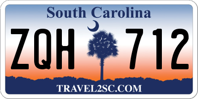 SC license plate ZQH712