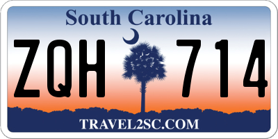 SC license plate ZQH714