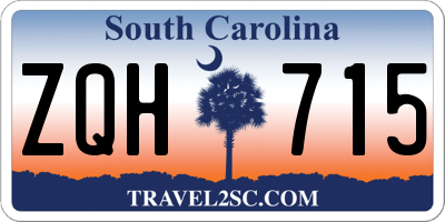 SC license plate ZQH715