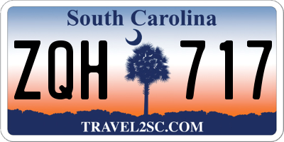 SC license plate ZQH717