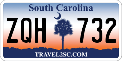 SC license plate ZQH732
