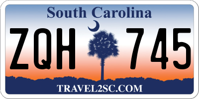 SC license plate ZQH745