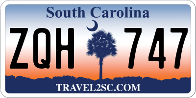 SC license plate ZQH747